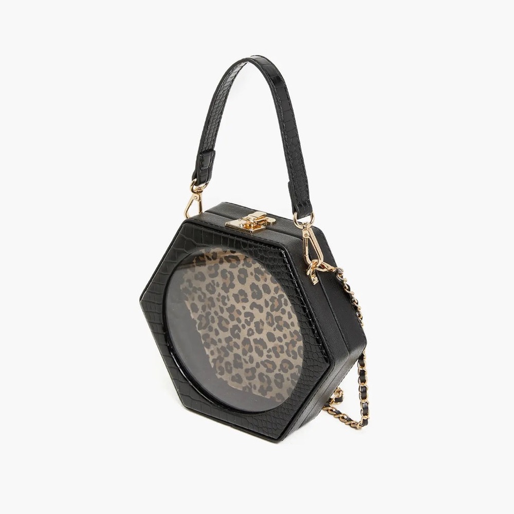 Like Dreams • Hexagon Leopard Clutch Bag